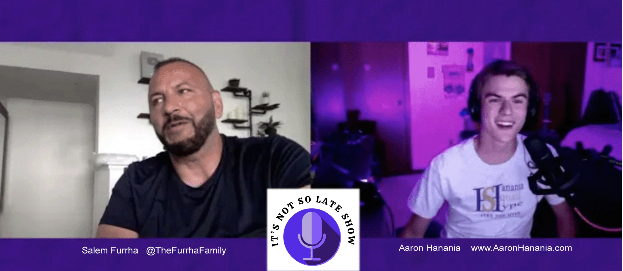 It's Not So Late Show interview with guest and social media phenom Salem Furrha with Aaron Hanania.
